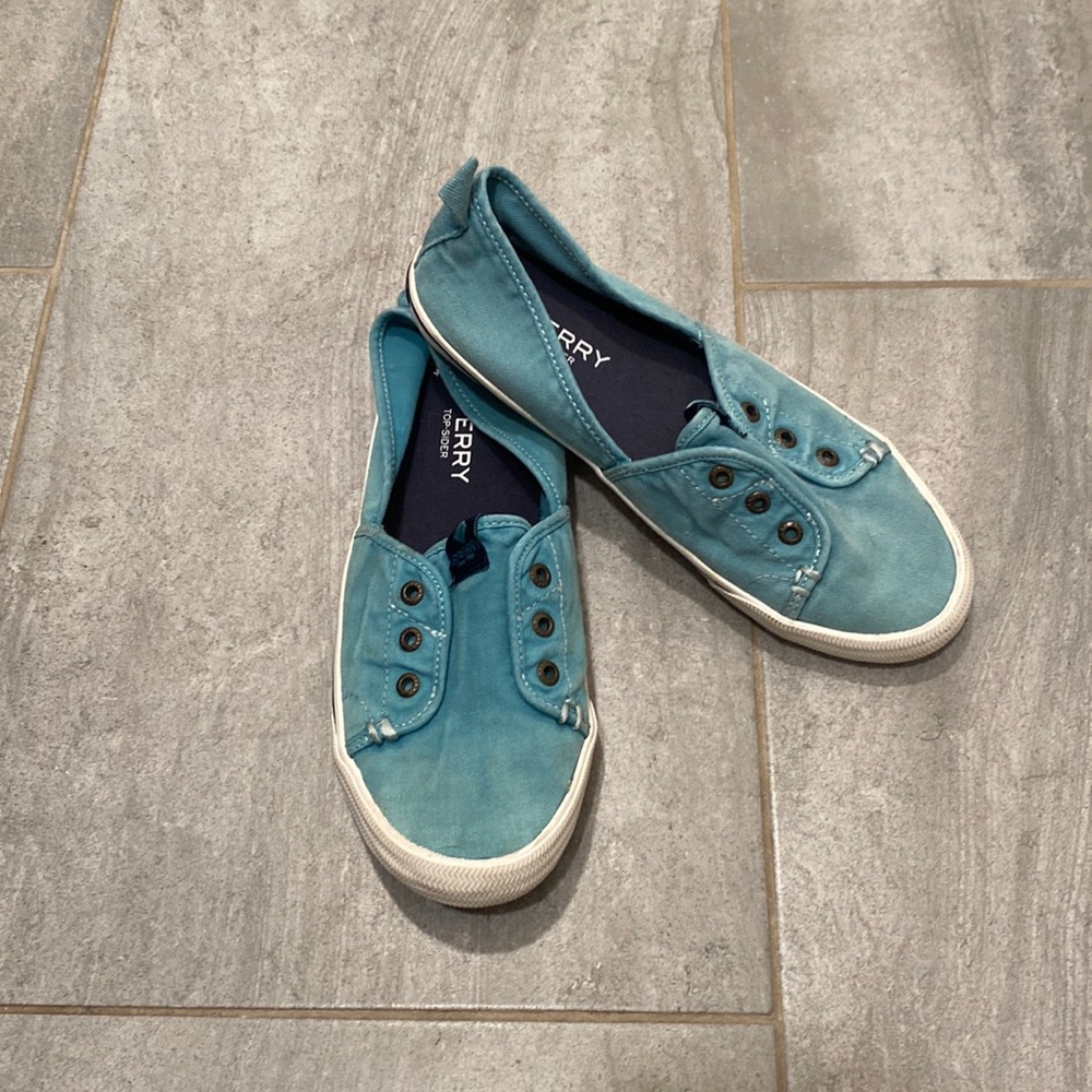 Sperry Blue Slip On Sneakers Size 7.5